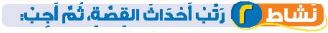 نشاط 2 رتب أحداث القصة، ثم أجب